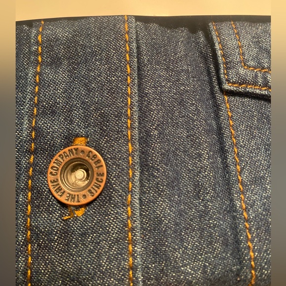 Women’s FRYE Button Front Dark Wash Denim Dress - Picture 10 of 12